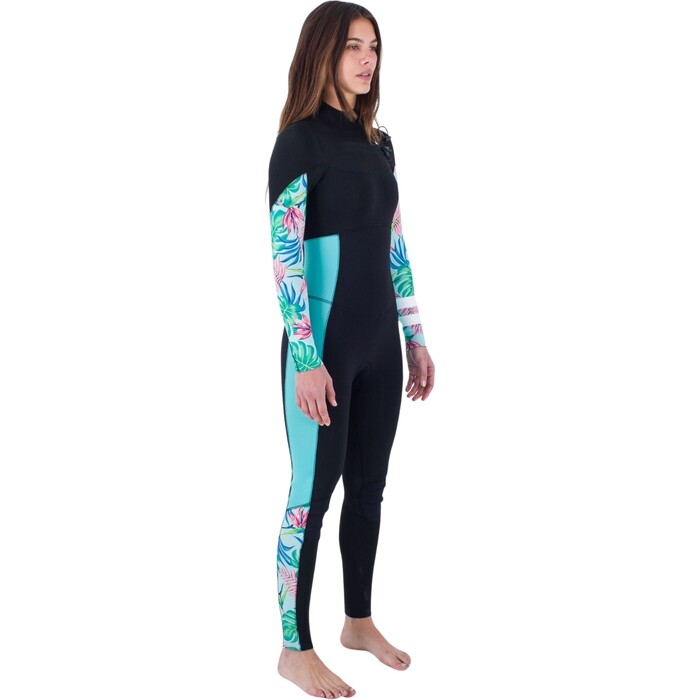 2024 Hurley Womens Plus Printed 3/2mm Chest Zip Wetsuit WFS0012322 - Java Tropical